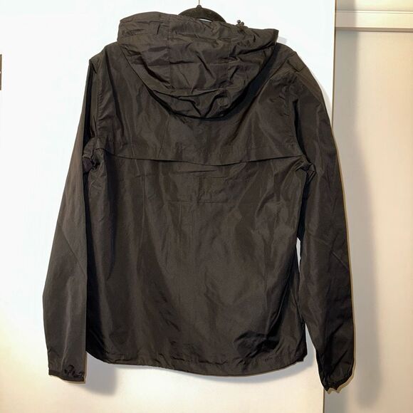 Quiksilver Medium Black Full Zipper Hooded Long Sleeve Wind Breaker Jacket NWT - Picture 3 of 8